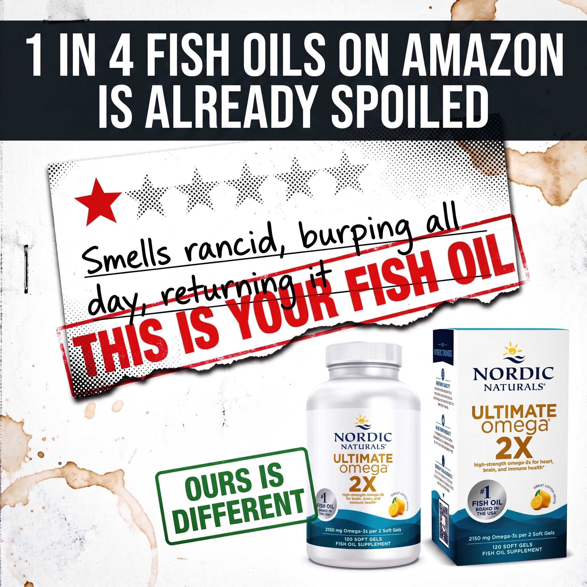1 in 4 fish oils on Amazon is already spoiled — ours is different