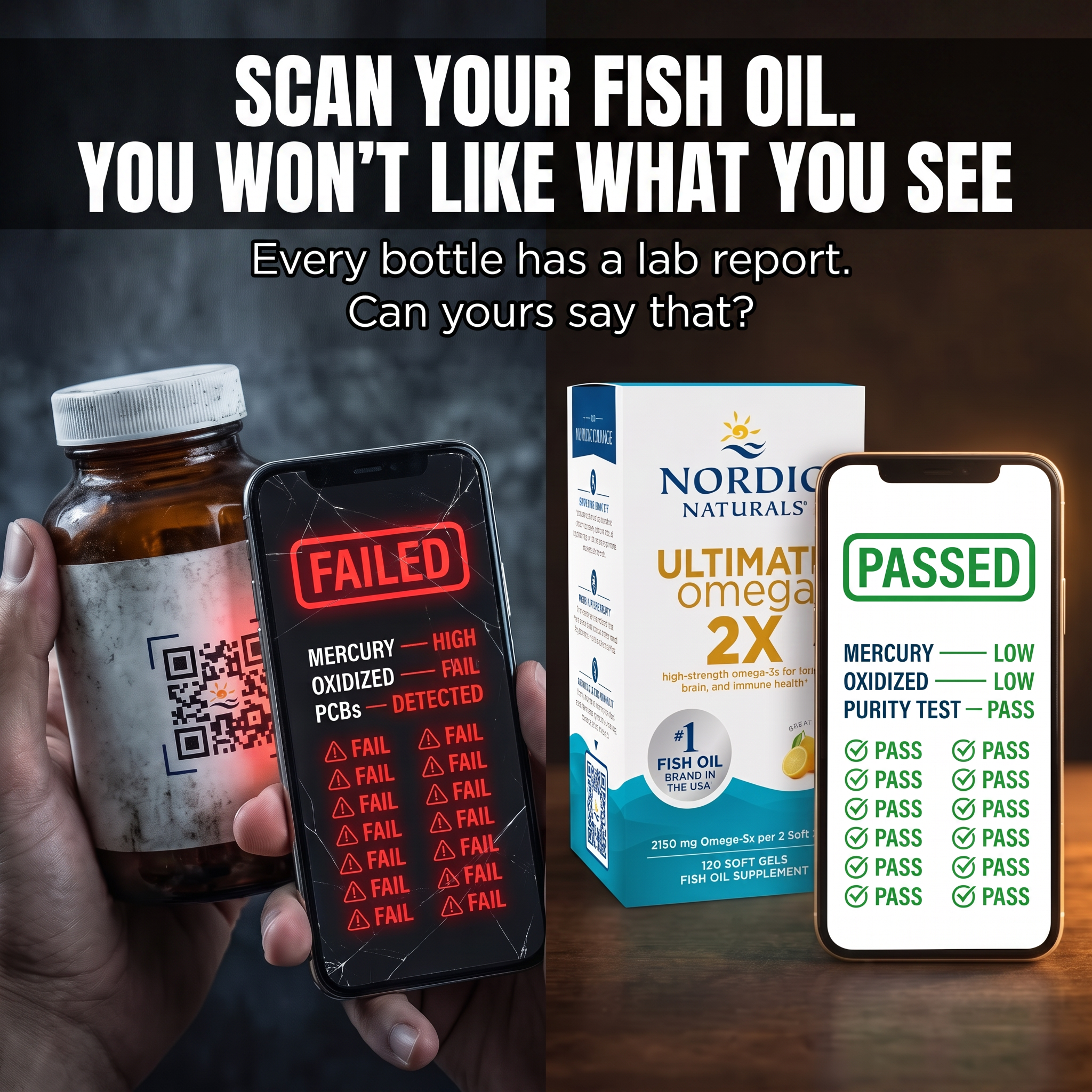 Scan your fish oil — FAILED vs PASSED Certificate of Analysis